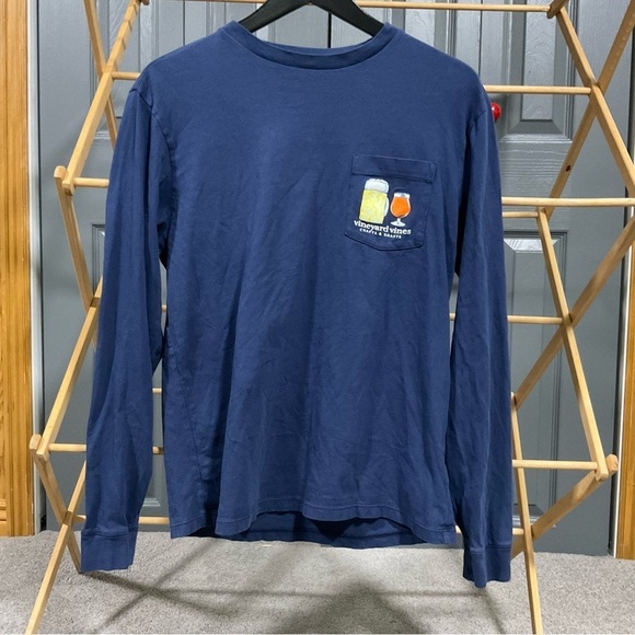 Vineyard Vines Crafts & Drafts Long Sleeve T-shirt Size Small - Picture 1 of 11